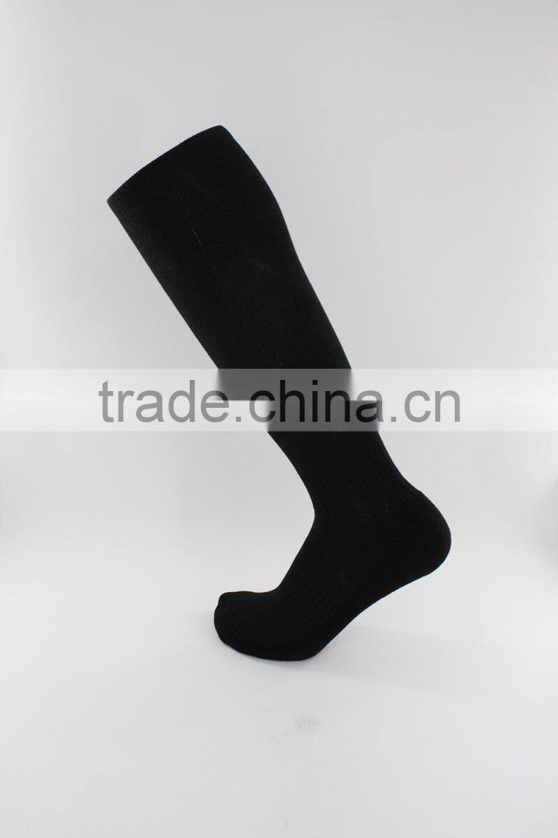 Black nylon knee high soccer wholesale socks men