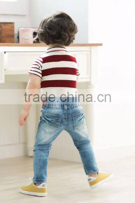 2016 stripe printing t shirt fashion children clothes kid