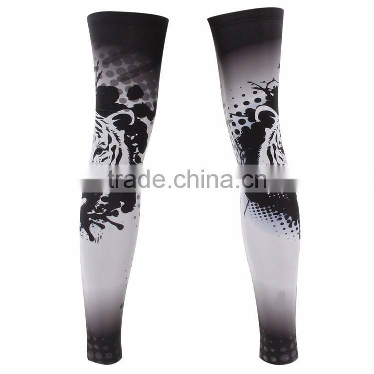 Top quality knitted leg warmers custom sports leg sleeve compression leg sleeves