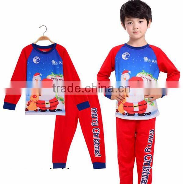 Cheap Wholesale Fashion Nightwear Cotton Kids Christmas Pajama sets