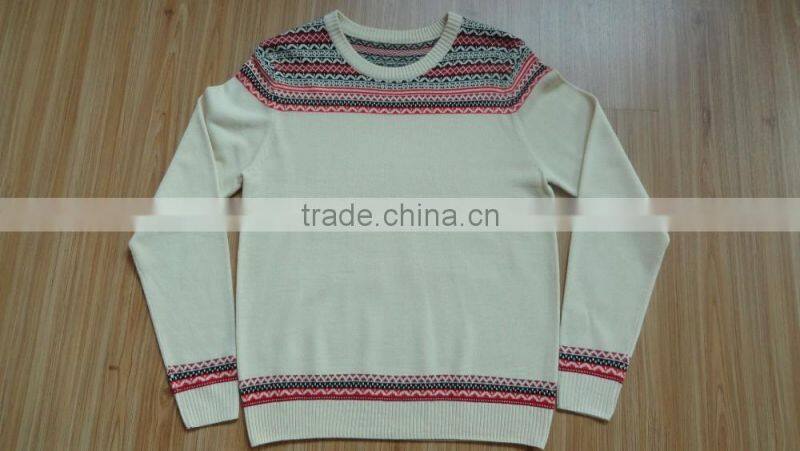 High Quality Men's Autumn Pullover Sportwear Knitted Jumper Crewneck Jacquard Sweater Men Pullover sweater