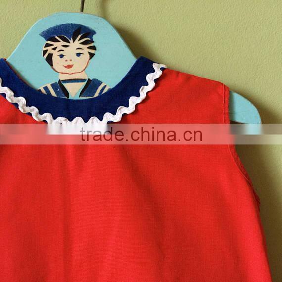 New design wholesale lovely red kids clothes baby dress pictures frock girls baby dress