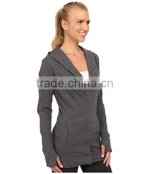 OEM service is provide women 2/3 botton coat fleece fabric with two side pocket made in China