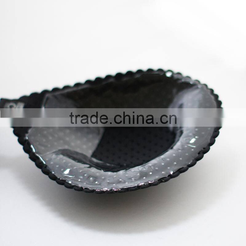 Black breathable plus size polyolefin adhesive push up ladies bra