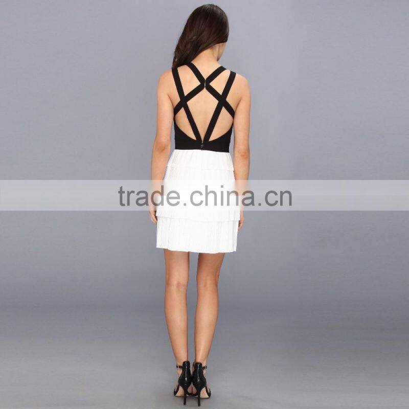 2016 hot sale knee length patterns, loose dress, dress designs fat ladies