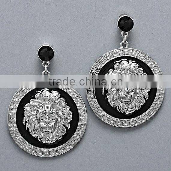 Vintage silver Lion Medallion Rings, Lion Rings, Round Lion Rings for girls