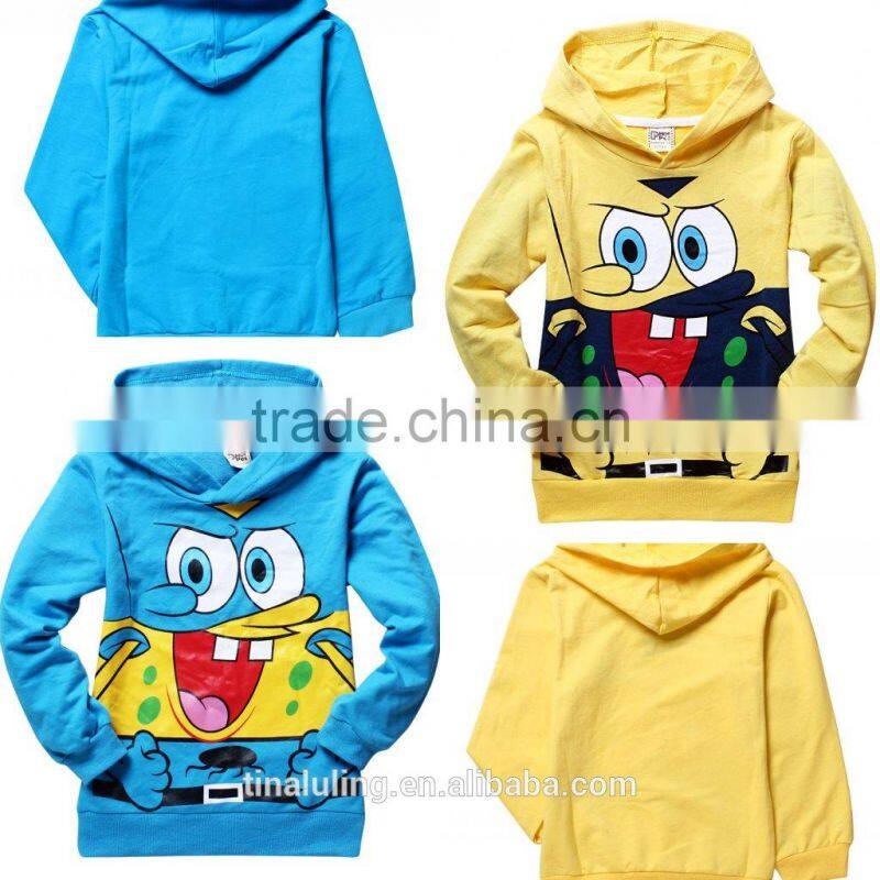 100% cotton baby boys cartoon hoodies children sweatshirts baby pullover for 2-8years
