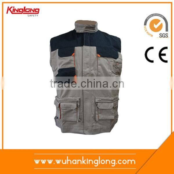 Cotton Black workwear/waistcoat/work vest pockets