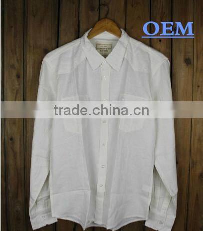 OEM turtleneck slim fit shirt for men ,linen mens shirts designer
