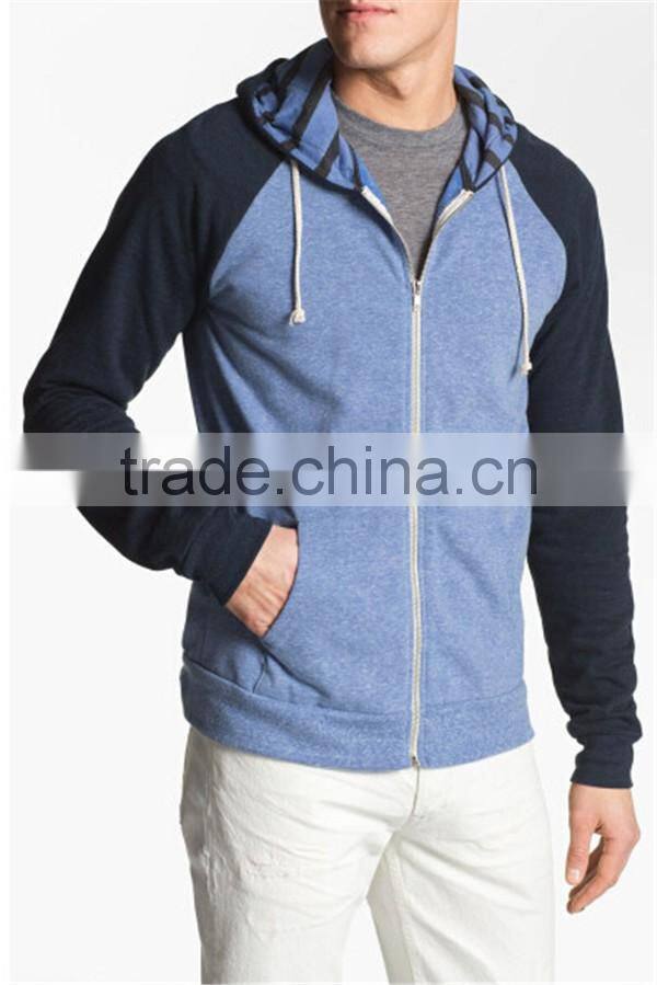 New Trendy Custom wholesale mens raglan hoodie
