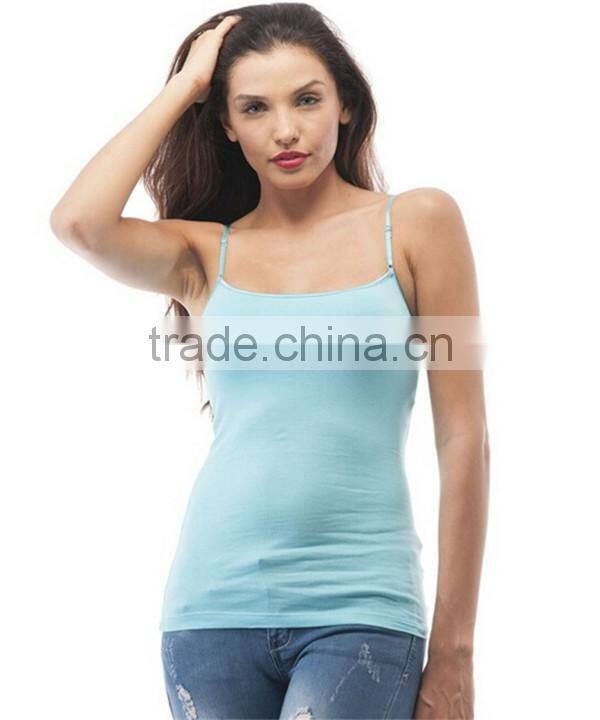 Custom fashionable cotton sexy womens blank tank top