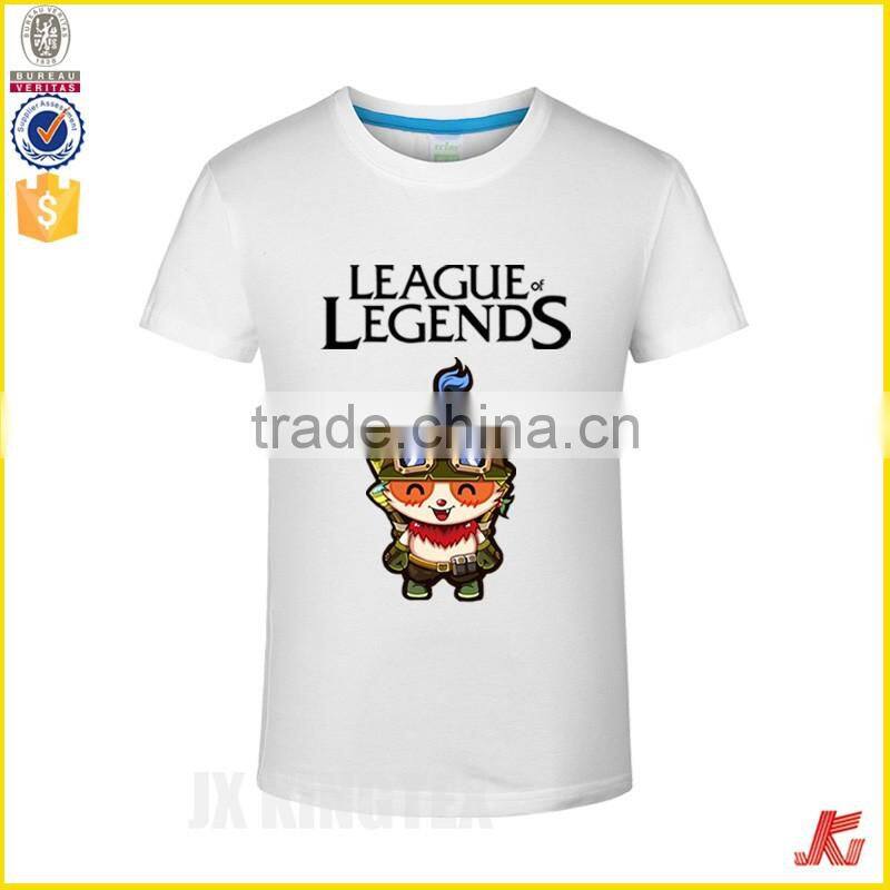 Customed Design White Sport Print T Shirt