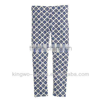 Kids shiny strip cheap leggings 100%cotton