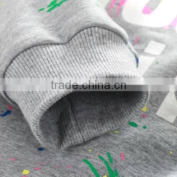 high quality pullover long sleeve t shirt children sports clothes sets