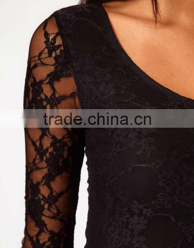 Exclusive Lace Dress With Cut Out Back Detail