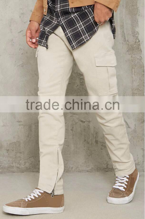 Latest Design Casual Men Custom Pocket Twill Cotton Autumn Plain Cheap Cargo Pants
