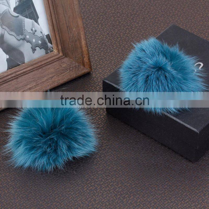 Wholesale New Fashion Trend Round Sable Fur Pom Pom Balls