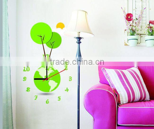3D Clock deco wall sticker decal