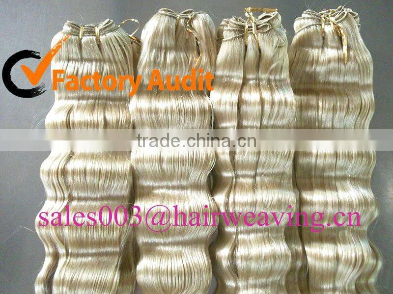 Best quality blonde Italian wave human hair weave extension