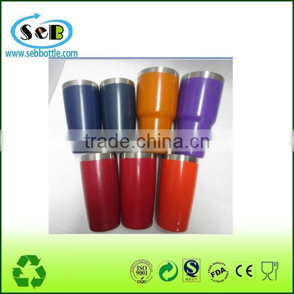 Custom logo powder coated stainless steel tumbler