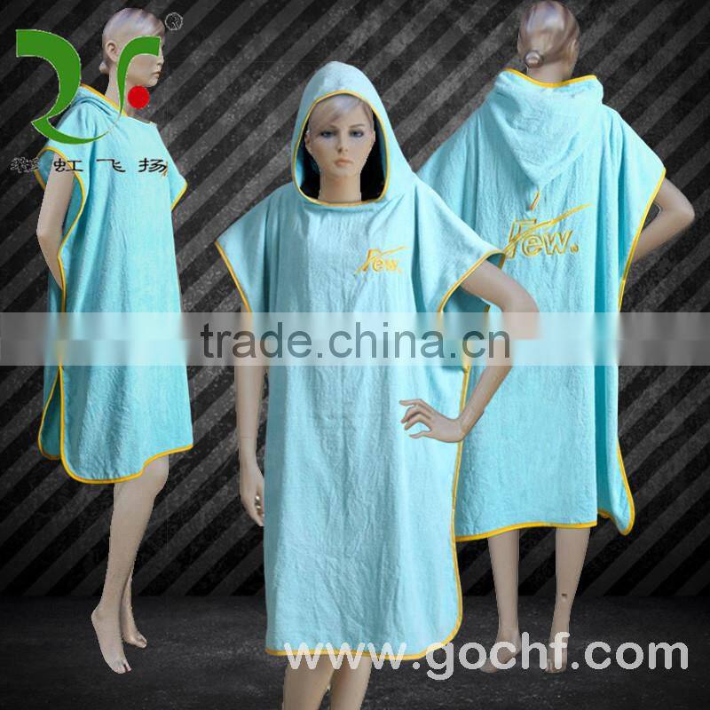 100 percent cotton hooded teenager poncho towels