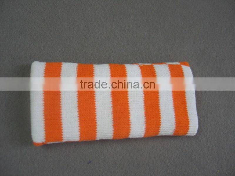 Fashion sports lycra/polar fleece elastic headband for yoga running sweatband