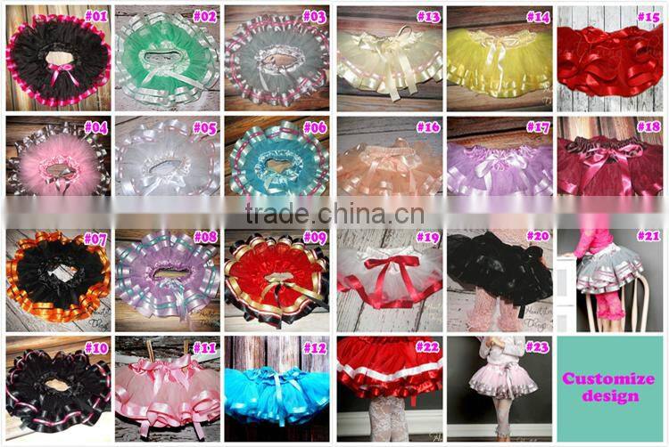Wholesale boutique stylish many colors grey puffy mini children tulle skirt M5051801