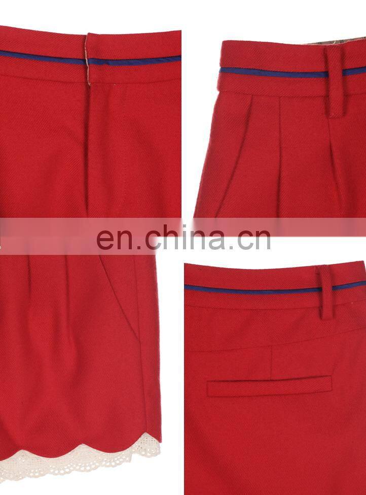 Fashion special irregular design fashion highwaist butterfly waistband short pants