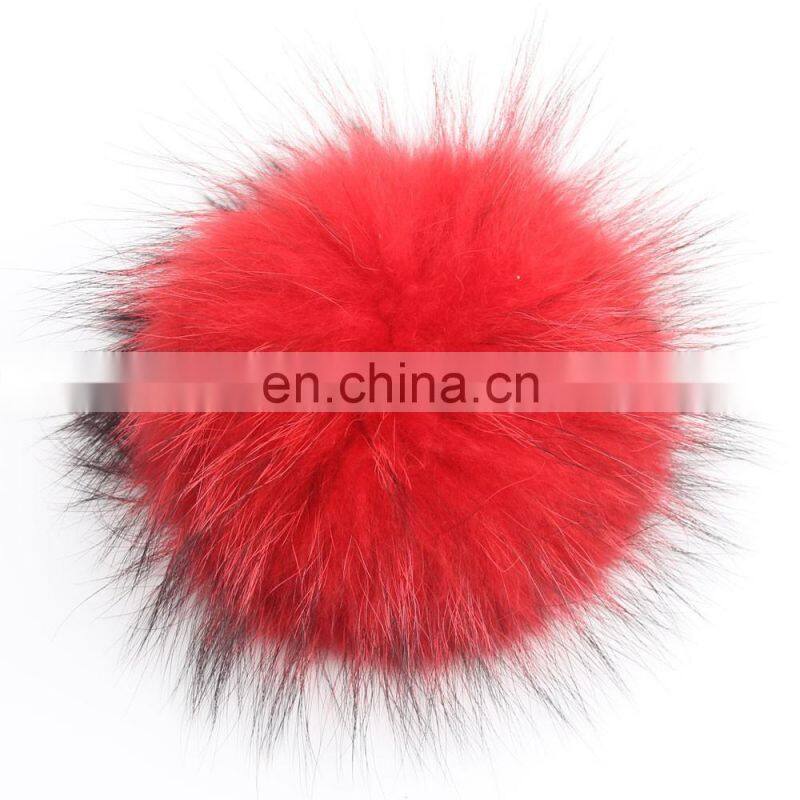 Chinese Factory Wholesale Colorful Real Raccoon Fur Pom Poms