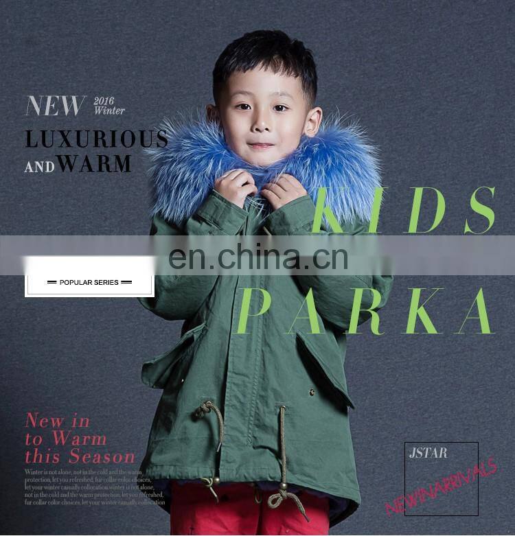 China supplier cheap short faux fur parka jacket top quality boys fur coat