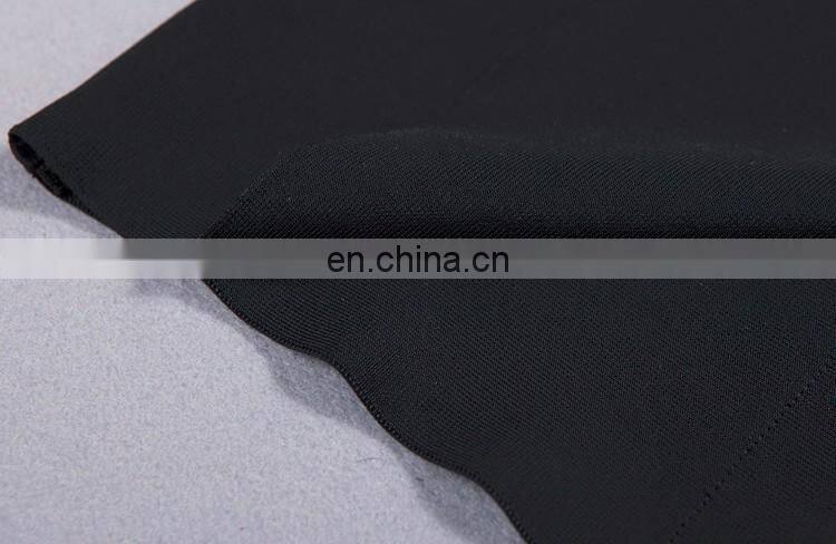 Amigo 2017 new designer sex black off-shoulder double sleeve jigh slit bandage dress long evening dresses for women party wear