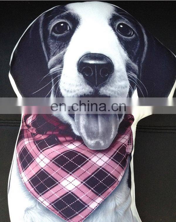 Promotional cheap home throw decorative 3d printing plush animal pillow