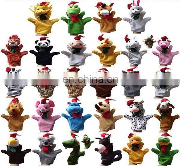 Custom plush animal heard glove puppet popular soft stuffed funny hand puppet plush dolls animal