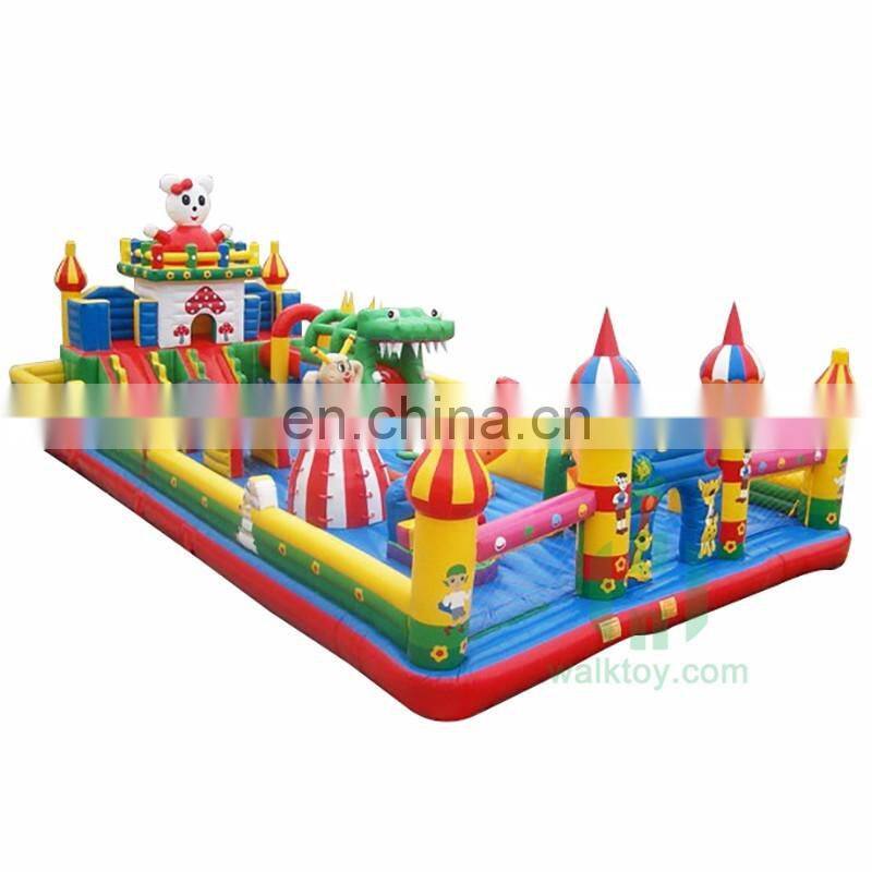 Attractave price! HI outdoor kids inflatable amusement park, commercial giant amusement jumping park