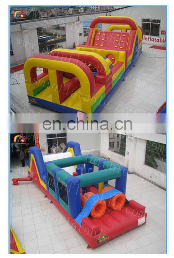 Factory price giant inflatable obstacle arena,inflatable bouncy obstacle games,inflatable wipeout course for kids