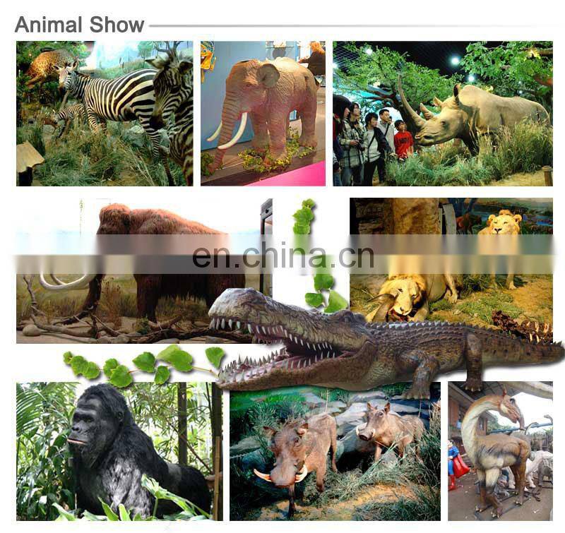 Amusement Park Show Large Animatronic Animals Model Of Tiger