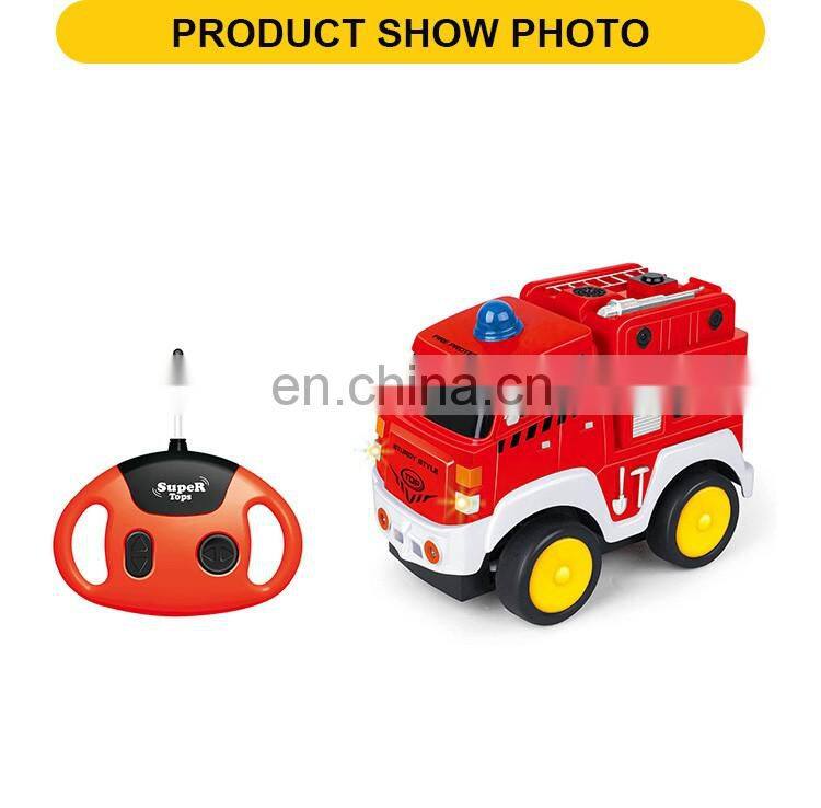 New product 4 channel remote control cartoon car with music & light for kids