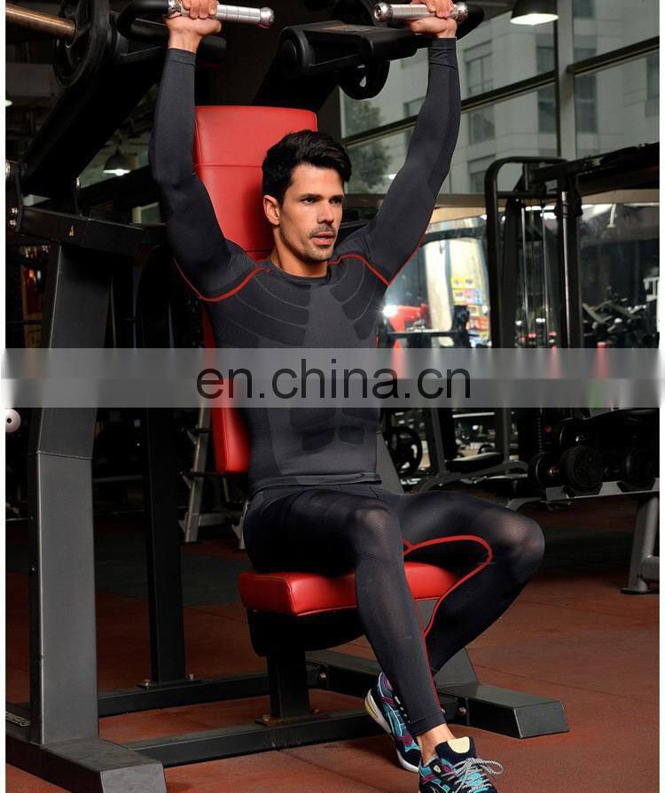 Yihao Compression tights gym fitness professional sports men pants high elasticity running joggers fit tights leggings