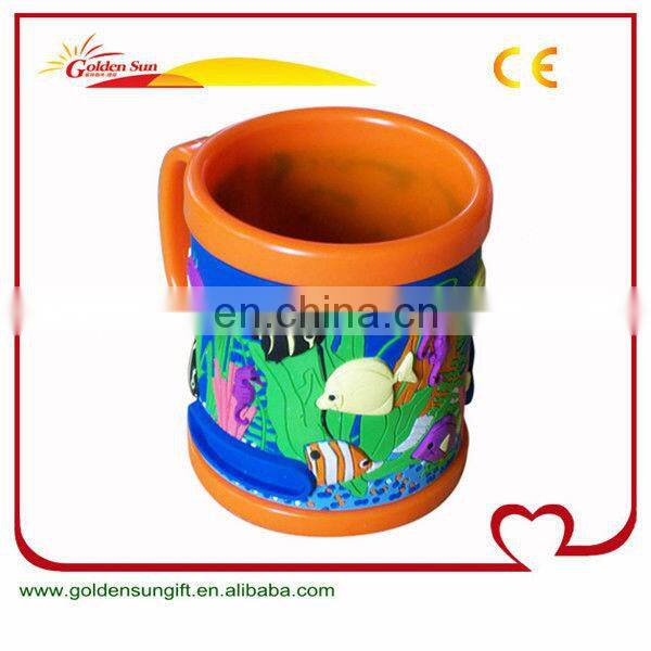 3D PVC Rubber Plastic Travel Mug