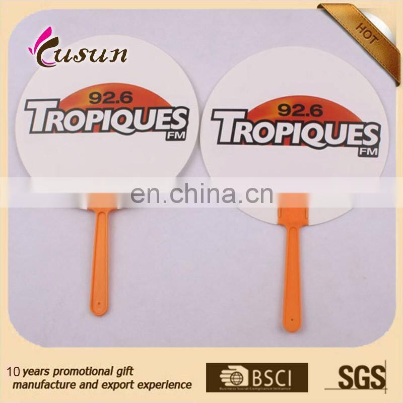 custom plastic hand fan with pp material for souvenirs