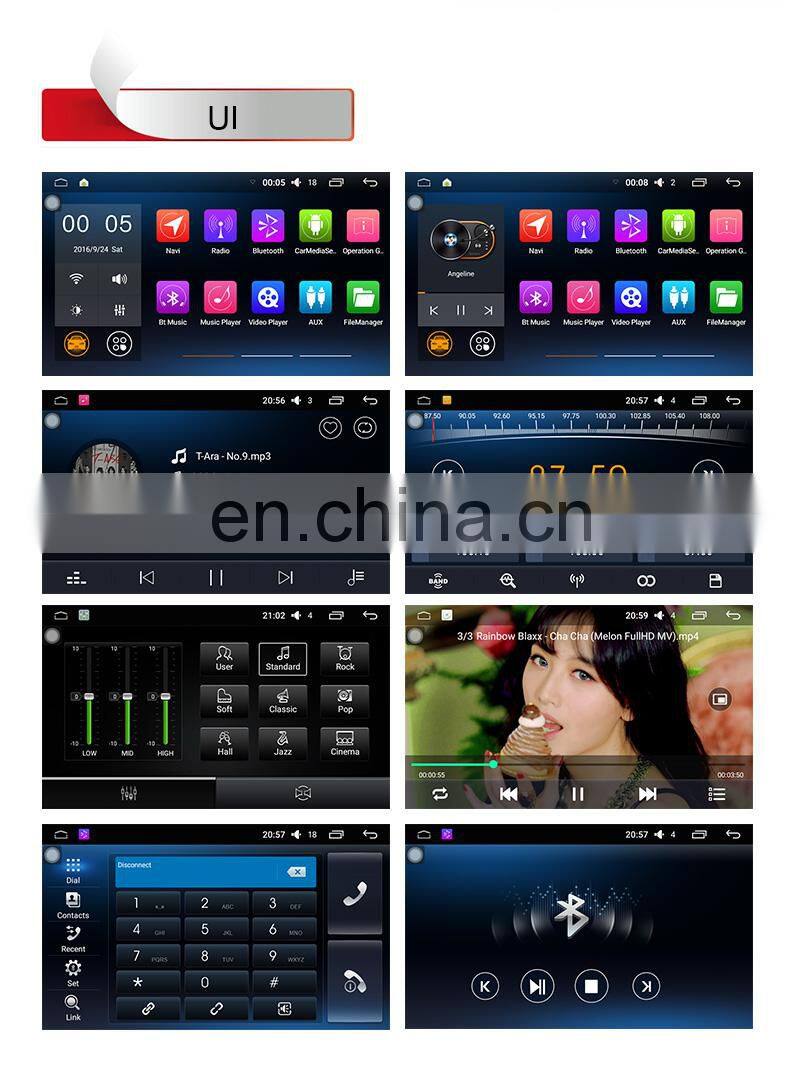 6.2 inch Android 6.0 universal full touch screen car Radio GPS Navigation