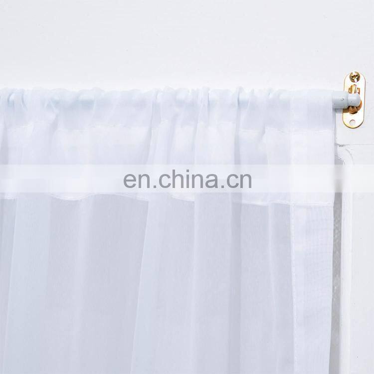 Best sell customized white sheer door window curtain voile french door curtain