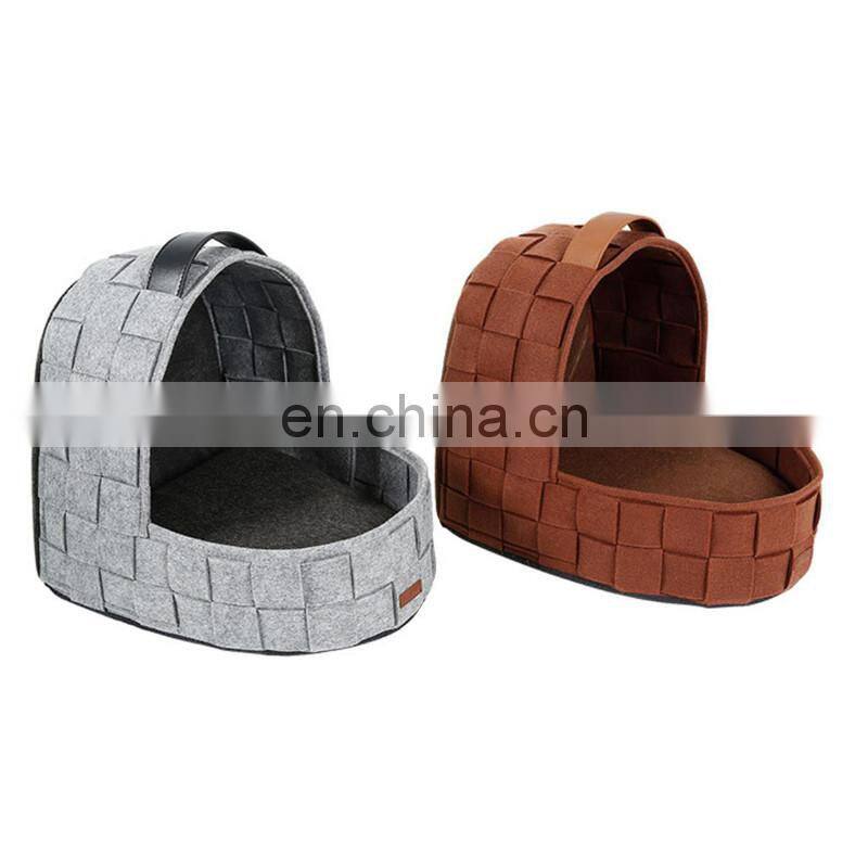 Nature Felt Pet House Igloo Cat Cave Winter Warm Dog House