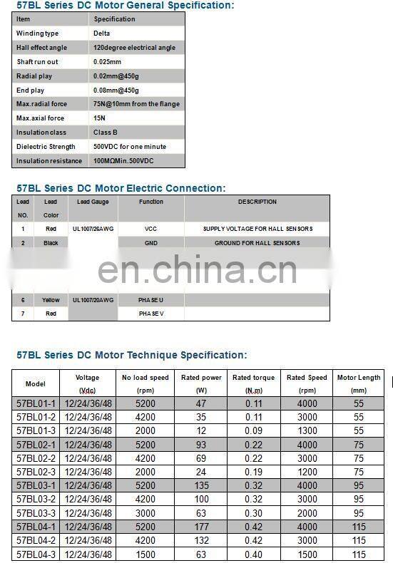 56JXE300k.57BL Brushless dc planetary gearbox motor , rated torque upto 30Nm
