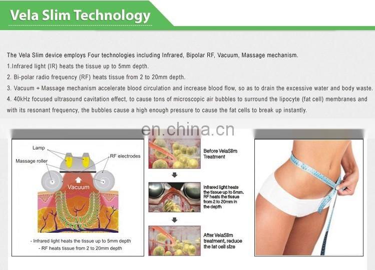 Body shape cavitation slimming system radio frequency facial velashape slimming machine