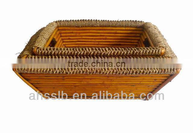 willow storage plate with ears