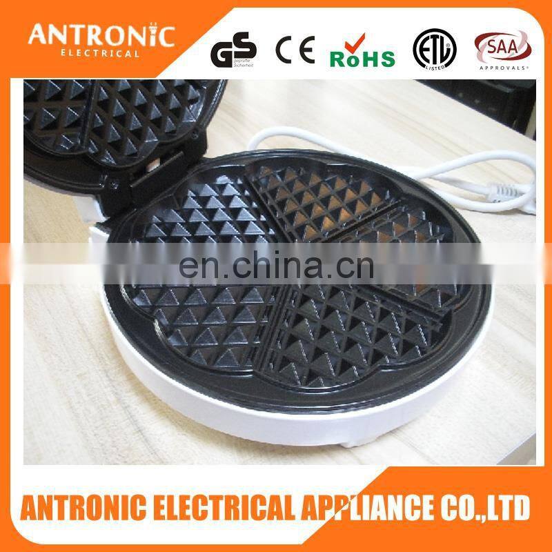 Hot sales double flat non-stick coating waffle maker electric with CE/ROHS/LFGB
