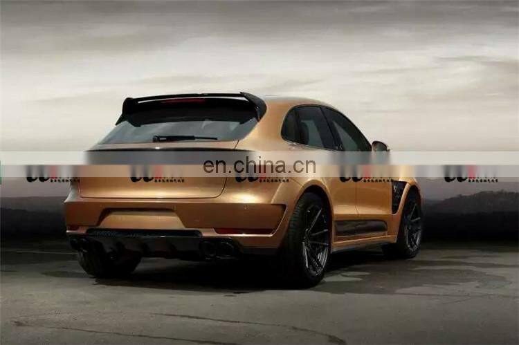Perfect fitment and beautiful topc&ar style wide body kit for Porsche Macan front lip rear lip side skirts fender wing spoiler