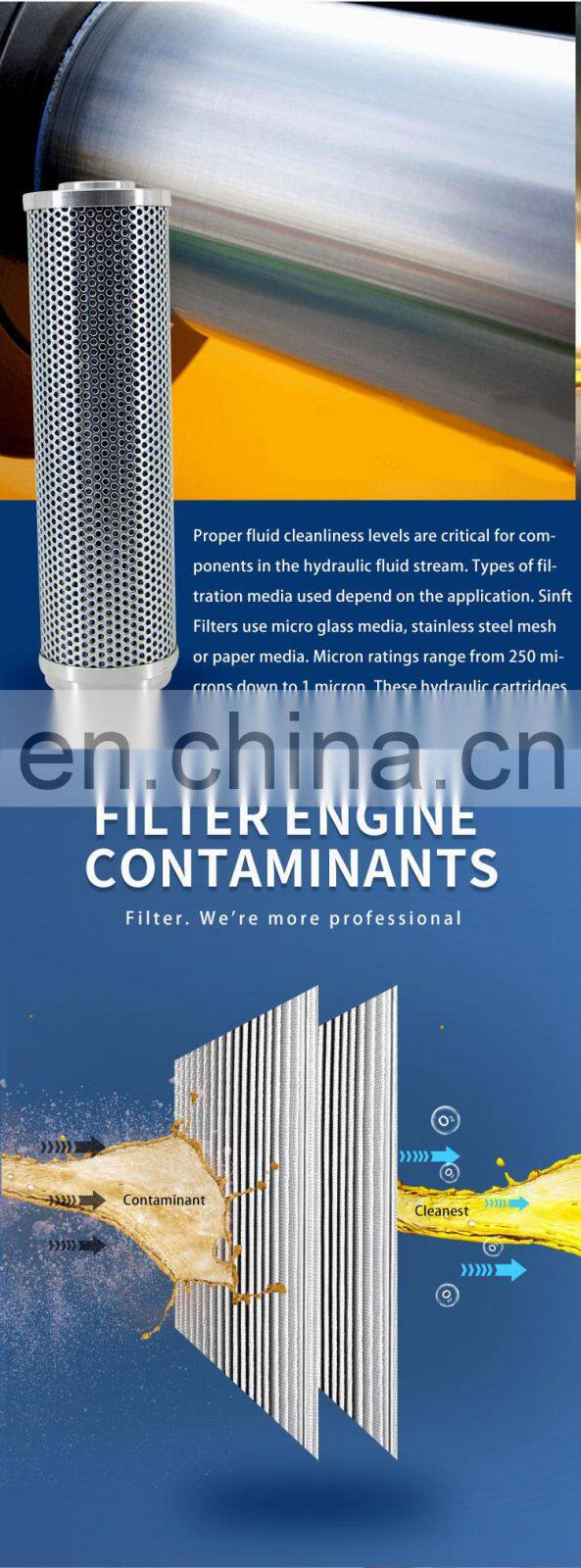 Hydraulic oil replacement filter element KE2428