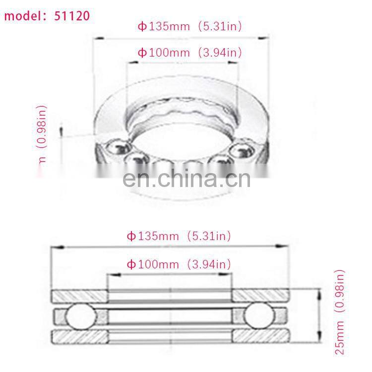 Wholesale fast delivery high quality and low price thrust bearing 51120 thrust ball bearing